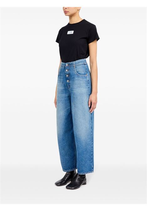 Blue button-up straight jeans Mm6 maison margiela - women MM6 MAISON MARGIELA | S52LA0235M30018965